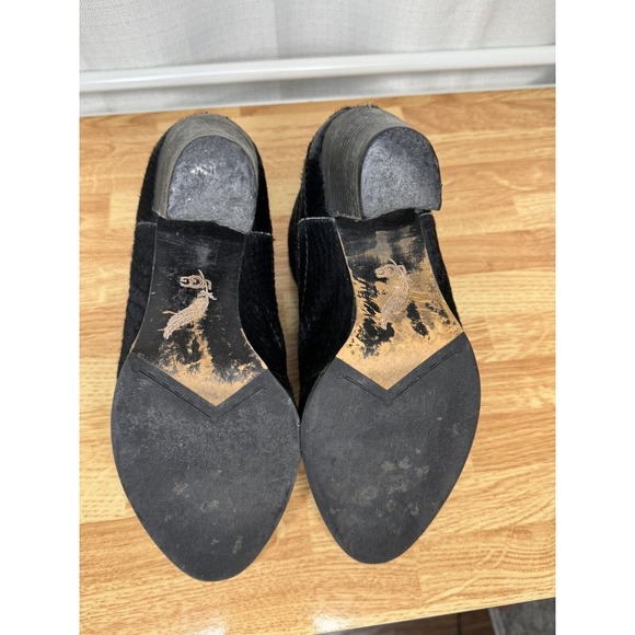 UGG Genuine Calf Hair Charlotte Black Snake Embossed Ankle Boots Size 8 - Picture 7 of 7